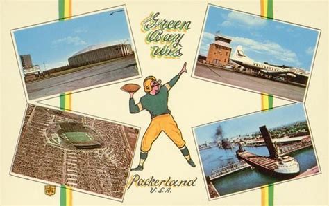 Attractions Of Green Bay Postcard Wisconsin Historical Society