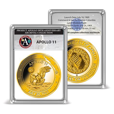 Apollo 11 50th Anniversary Archival Edition Commemorative Coin Gold