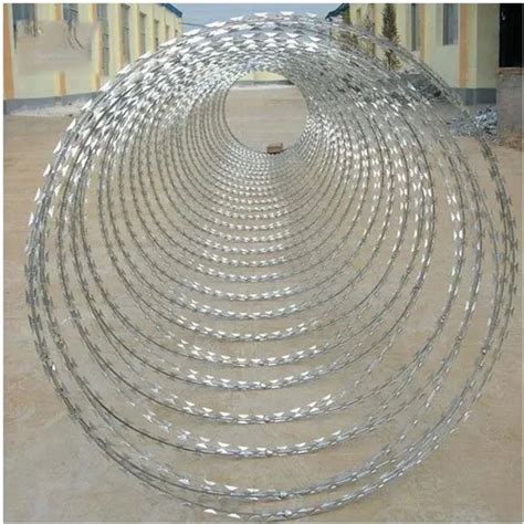 Cross Razor Galvanised Concertina Coil Wire For Boundary Wall Coil Diameter 450 Mm At Rs 70