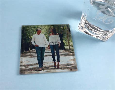 Glass Photo Coasters Coasters Personalized Set of Four | Etsy