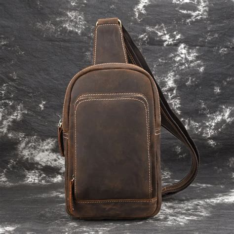 Ri Onera Vintage Para Hombre Bolso De Un Solo Hombro Para El Pecho