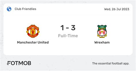 Manchester United vs Wrexham - live score, predicted lineups and H2H stats.