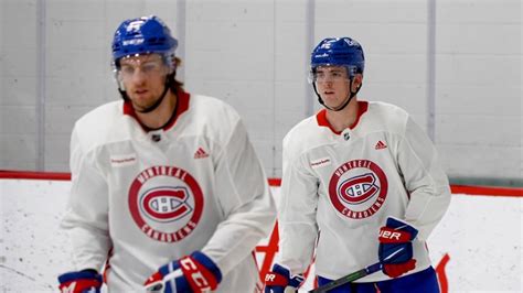 Canadiens un premier entraînement pour Justin Barron et William