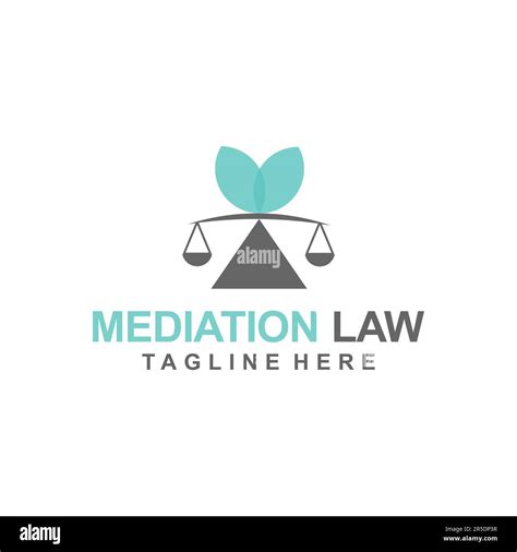 Mediation Law Service Logo Template Design Creative Idea Stock Vector