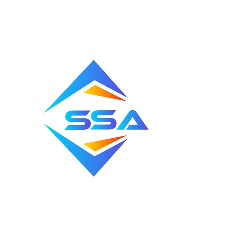 SSA abstract technology logo design on white background. SSA creative ...