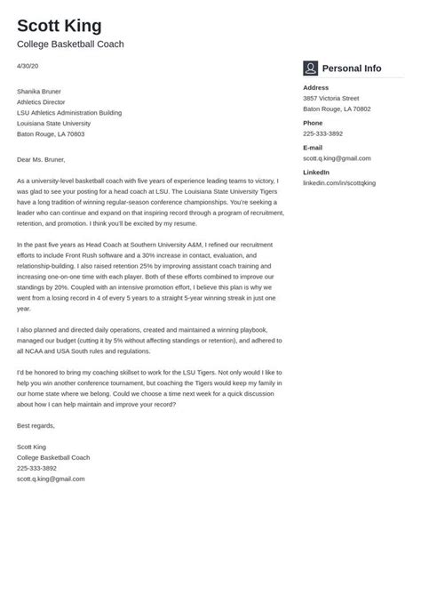 Coaching Cover Letter Example Template Vibes Cover Letter Example