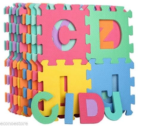 26pc Learning Alphabet Letter Puzzle Foam ABC Floor Mat Baby Safety Play Mats – EconoSuperStore