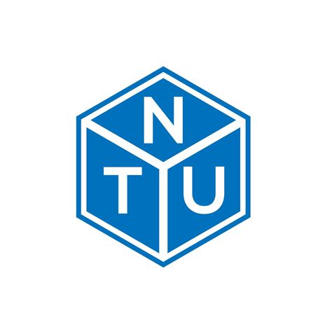 NTU letter logo design on black background. NTU creative initials ...