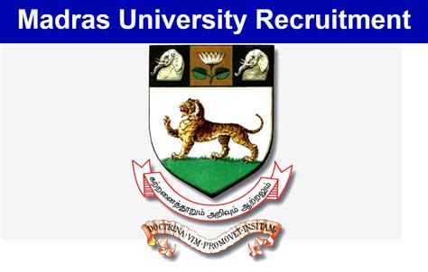 Madras University 48 Assistant Professor Job Vacancy Apply Offline