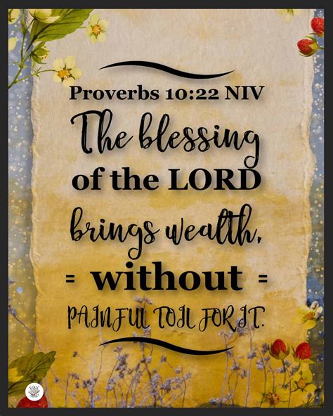 Proverbs 1022 Niv Free Printable Scripture Wall Art