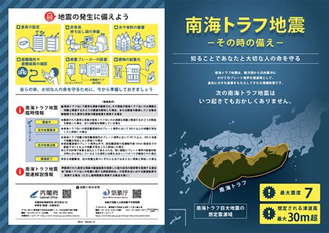 南海トラフ地震 その時に備え リーフレット紹介 防災・減災 井原市役所