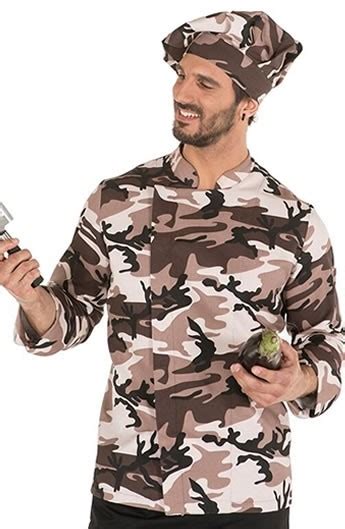 Chaqueta Chef Camuflaje Vestuario De Cocina Unisex De Camuflaje