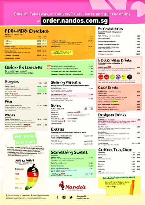 Nando S Menu Prices In Singapore 2023