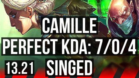 Camille Vs Singed Top M Mastery Games Godlike Br