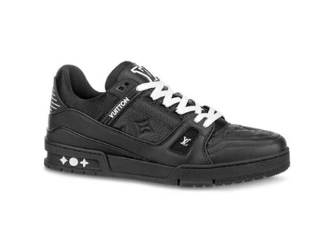 Gi Y Louis Vuitton Lv Trainer Black Leather Monogram Best Quality Cop