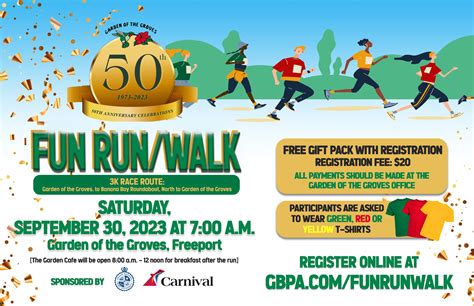 Fun Run Walk Event Hosted By The Garden Of The Groves Gbpa Eventhub