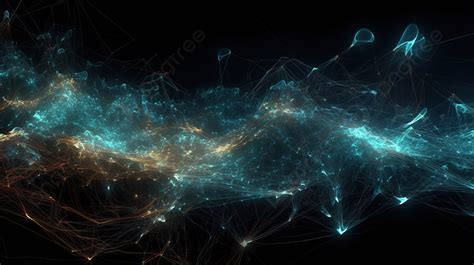 Flowing Particles Network Communications Background In 3d Render