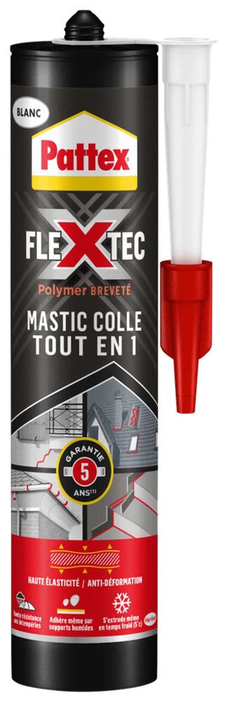 Mastic Colle Tout en 1 Flextec Polymère 389gr PATTEX DOD