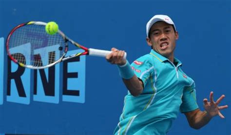 全豪オープン男子シングルス1回戦、強烈なフォアを打つ錦織圭 ― スポニチ Sponichi Annex スポーツ