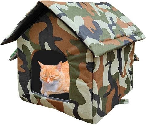 Yajexun Niche Pour Chat Exterieu Abri Pour Chats Errants Cabane Pour