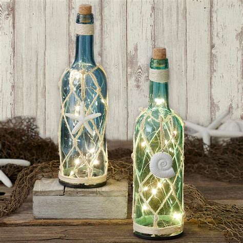 Lighted Decorative Glass Bottles | The Lakeside Collection