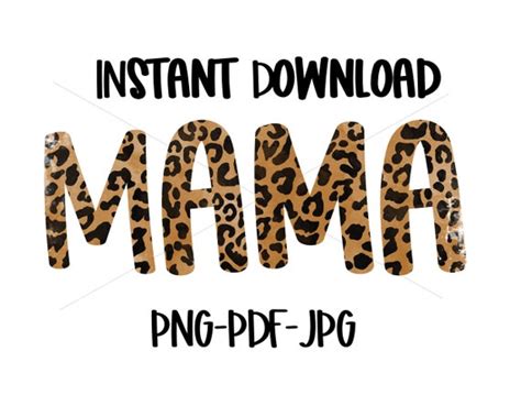 Leopard Mama Sublimation Leopard Mama Png Leopard Mama Etsy