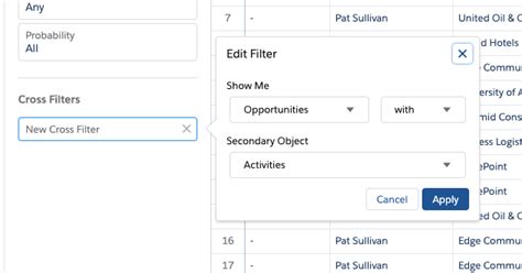 What Are Cross Filters In Salesforce