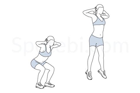 Jump Squat Illustrated Exercise Guide Workout Guide Jump Squats Squats