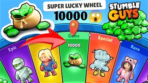 Stumble Guys I Get New 10K Gems Lucky Spin Stumble Guys Lucky