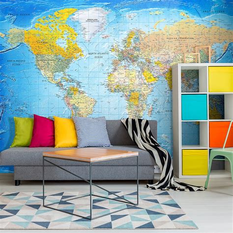 Pedir Papel Pintado Autoadhesivo World Classic Map Kunstloft