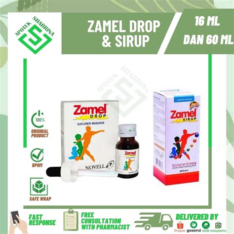 Jual Zamel Drop Ml Per Botol Zamel Sirup Ml Per Botol Shopee