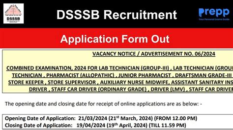 DSSSB Application Form 2024 Out For 414 Vacancies Apply Till April 19