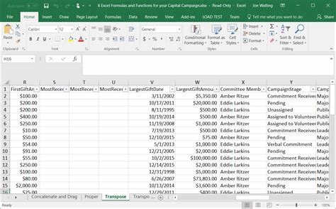 Excel Formulas for your Capital Campaign - Above Goal