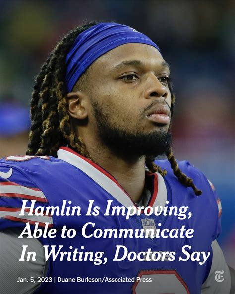 The New York Times On Twitter Nfl Safety Damar Hamlin Was “awake And