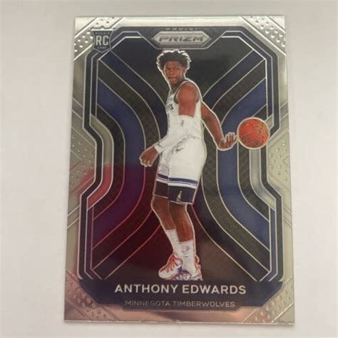 Anthony Edwards Panini Prizm Rookie Card Minnesota