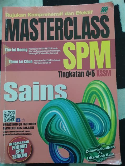 Buku Rujukan Komprehensif Dan Efektif Masterclass Sains Spm Tingkatan