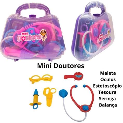 Mini Maleta Doutor Doutora Brincando De Medico Medica Brinquedo