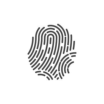 Fingerprint Identification Icon Vector Identification Fingerprint