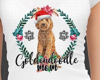 Christmas Goldendoodle Png Etsy