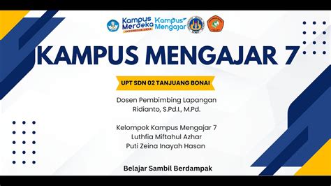 Video Akhir Penugasan KM7 UPT SDN 02 TANJUANG BONAI YouTube