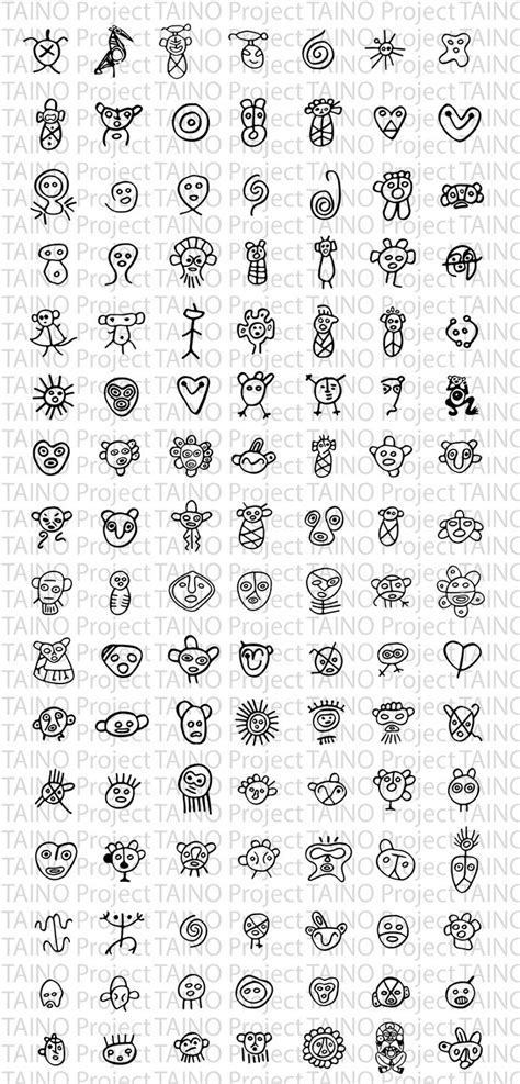 Taino Symbols 112 Premium Vector Files Taino, Arawak, Antilles, Puerto ...