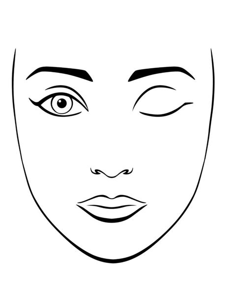 Printable Makeup Face Template