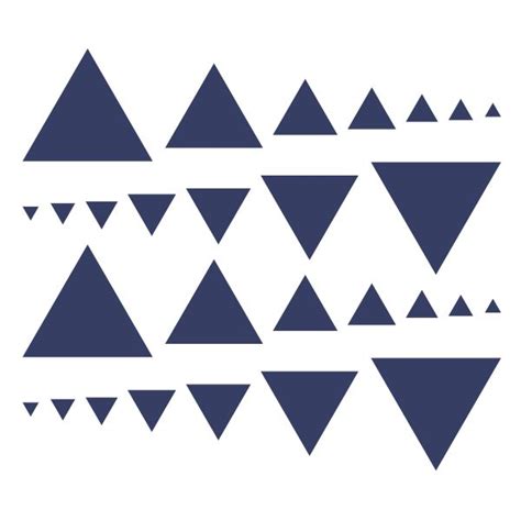 Navy Blue Triangles Vinyl Wall Decals Shapes Patterns Decalvenue