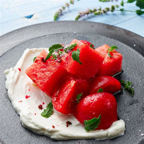 EASY Watermelon Salad Recipe with Mint and Labneh