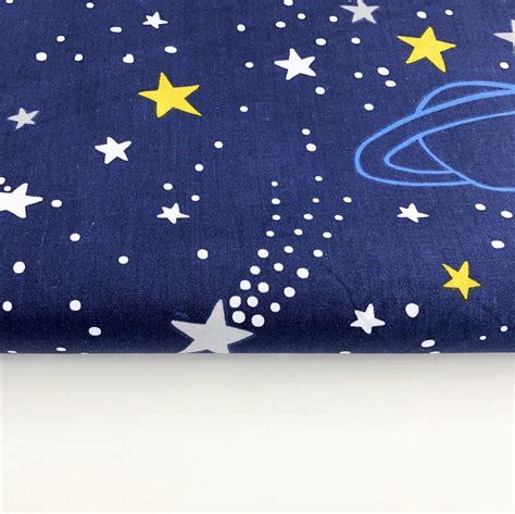 Stars Cotton Fabric Stars fabric by yard Space Fabric | Etsy