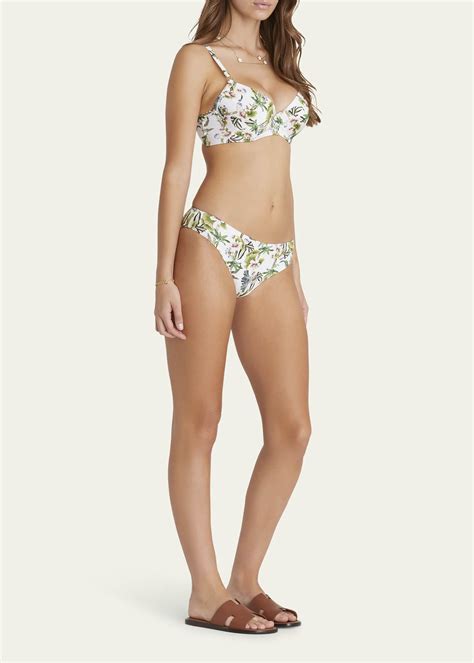 Aqua Blu Australia Daffodil Print Judy Bikini Top D Dd Cup Bergdorf