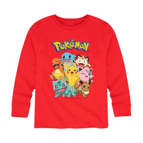 Pokémon Pikachu And Friends Youth Long Sleeve Graphic T Shirt