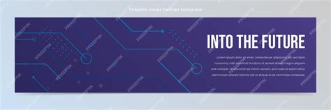 Premium Vector Modern Abstract Technology Linkedin Banner Template