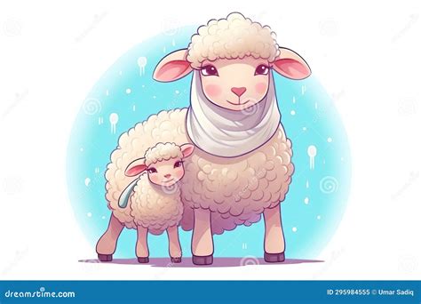 Hand Drawn Illustration Of A Cute Sheep Eid Ul Azha Concept Stock Illustration Illustration