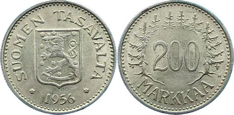 Finnland 200 Markkaa 1956 Nikolaus II Von Russland 1894 1917